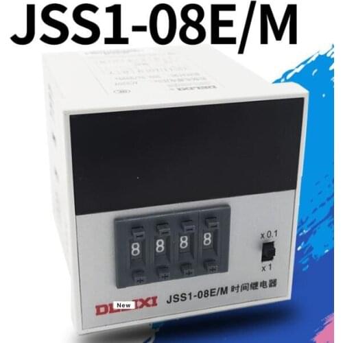 Delixi digital time relay JSS1-08E / M AC220V four-digit panel-type power-on delay