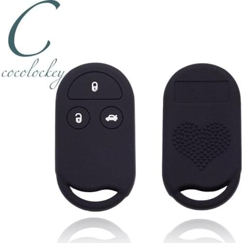 Cocolockey Key Case for Nissan Maxima Car Remote Key Fob Silicone Rubber Car Key Cover Protector Case Silica Gel 3Buttons