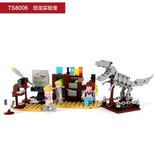 Childrens world Jurassic dinosaur age legendary educational assembled to hold small particles lego toys