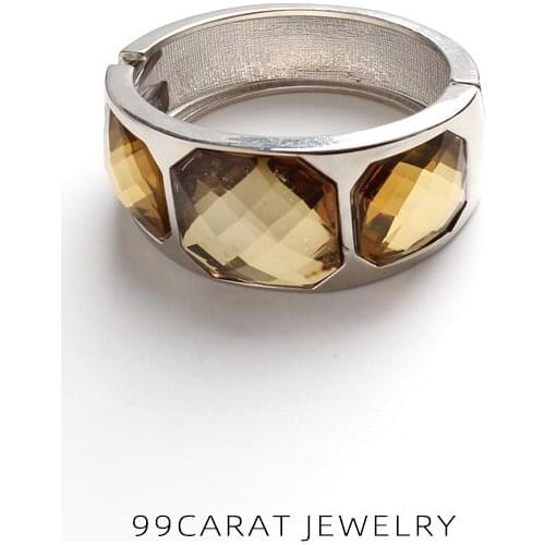 Nine nine carat European and American jewelry brand texture fashion exaggeration Silver Opening Bracelet (GW)