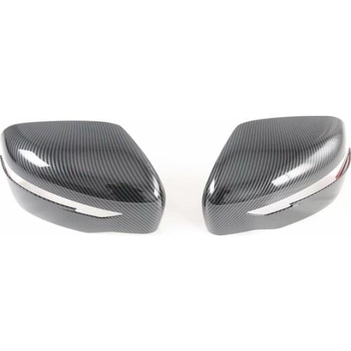 For Nissan NAVARA 2019 Chrome ABS Carbon Fiber Car Front Rearview Mirror Frame Cover Trim Car Styling Sticker