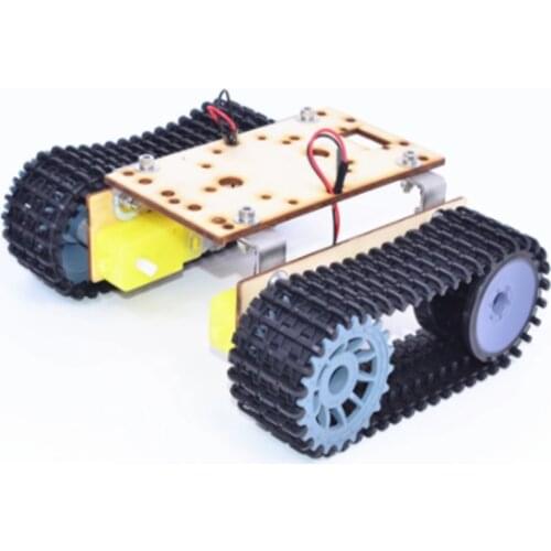 Economic Robot 1 Layer Tank Chassis Building Block Wooden Board Tt Motor 3-9v Crawler Smart Car With Tt Motor For Robot Study