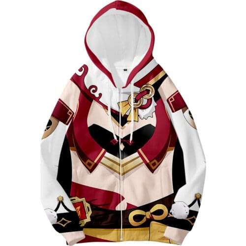 Genshin Impact Yanfei 3D print Holiday passionate style Men/Womens hoodies Youthful Dress up Style Zip kids hooded Jacket