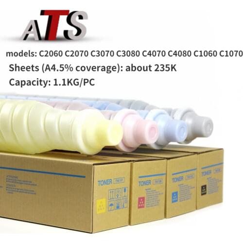1Set tn High Quality Original TN619 Toner Cartridge CYMK For Konica Minolta C1070 C2060 C2070 C3070 C3080 toner for printer