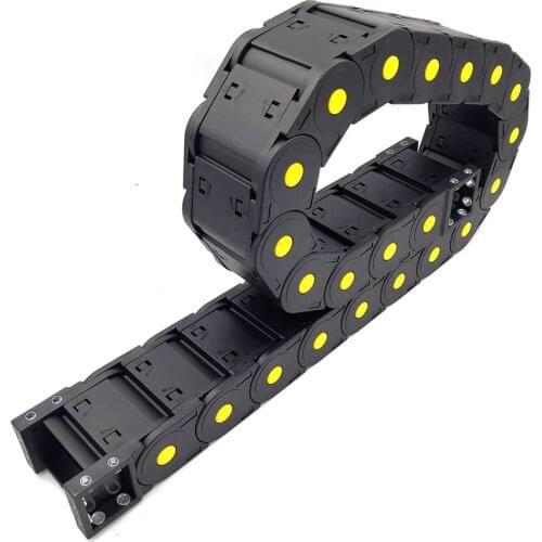 JFLO 35x60mm Transmission Towline Drag Chain Wire Carrier Cable Enclosed Open On Both Sides With End Connectors Free Shipping