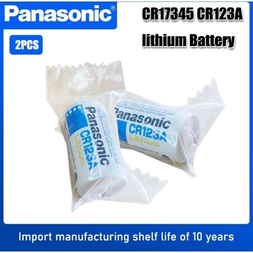 2PCS Panasonic CR123A CR123A CR123 123A CR 123 A123 CR17345 16340 3V Lithium Battery for Camera Flashlight dry primary cell