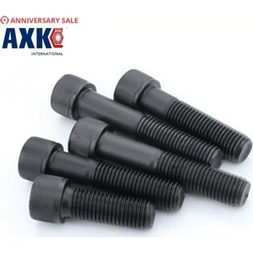 Axk Metric Thread Din912 M1.4 Black Grade 12.9 Alloy Steel Hex Socket Head Cap Screw Bolts M1.4*(3/4/5/6/8/10/12) Mm