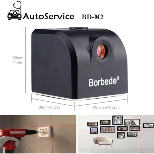 Mini Cross Line Laser Level Self-Leveling 2 Red Horizontal and Vertical Laser Cross Lines, Super Mini Pocket Size With Battery