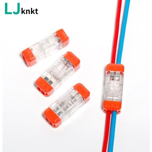 Reusable Lighting lamps Fast wire connector Plug in terminal removable transparent Docking Wiring connector Two in two out