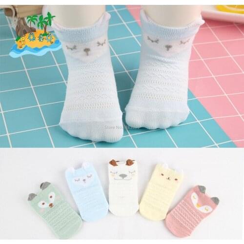 10 Pairs/lot Summer Mesh Socks For Newborns Baby Cute Cartoon Socks For Girls Thin Soft Cotton Boy Child Socks Infants