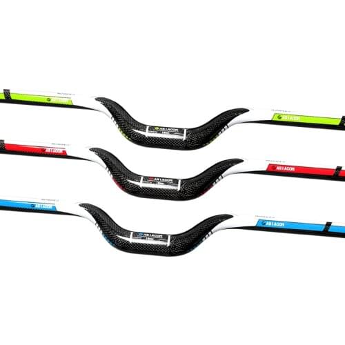 Newest ASIACOM Mountain Folded bike 3K full carbon fibre bicycle handlebar U shape 55mm rise 25.4/31.8x420-740mm Free shipping