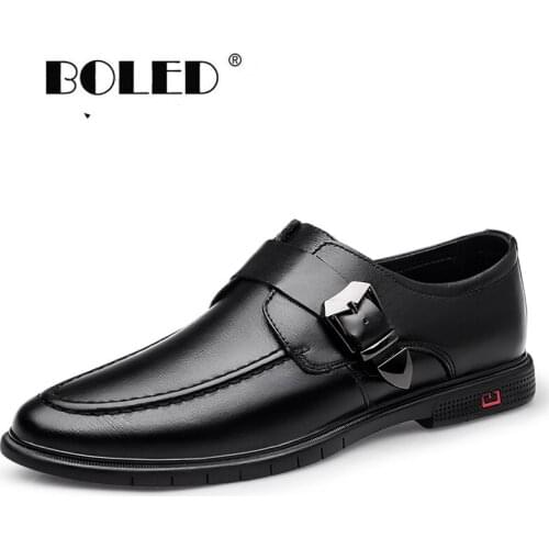 Natural Cow Leather Men Shoes Vintage Style Formal Flats Shoes Loafers Breathable Autumn Outdoor Driving Casual Shoes Men