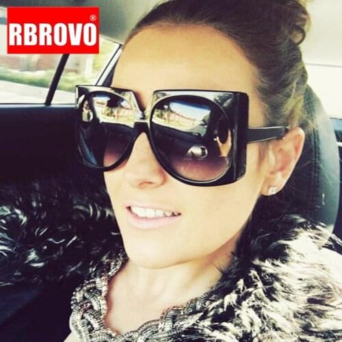 RBROVO 2021 Oversized Sunglasses Women Square Glasses Women Luxury Eyeglasses For Women/Men Brand Designer Gafas De Sol De Mujer