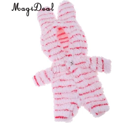 Doll Plush Clothes for Mellchan Baby Doll 9-11inch Girl Doll Animal Ears Hat Jumpsuit