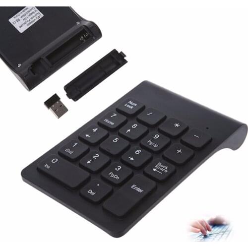 Portable 18-key numeric keyboard 2.4G wireless numeric keyboard USB numeric keyboard