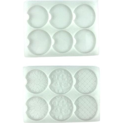 R58E Funny Face Fish Scale Car Coaster Mold Silicone Tray Mold Jewelry Epoxy Resin Casting Jewelry Making Resin Diy Craft