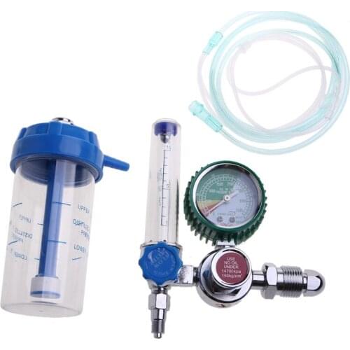 O2 Pressure Reducer with G-5/8 Male Thread Buoy Type Oxygen Gauge Flow Meter Oxygen Pressure Gas Regulator Inhaler wholesales