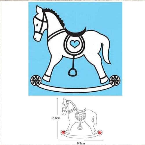 Christmas Trojan Horse Metal Cutting Dies Stencils for dies Scrapbooking Card Album Paper Embossing Die Cut Craft dies new 2020