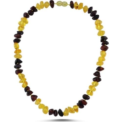 Silver 925 Sterling Natural Baltic Amber Necklace