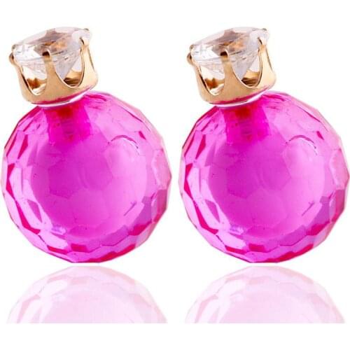 The New 2016 Section Transparent Outer Balls Candy Ball Earrings Imitation Pearl Earrings Earrings For Women