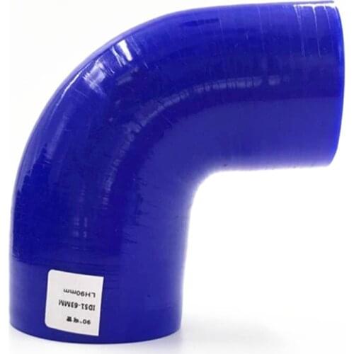 Blue 51mm to 57mm/60mm/63mm/70mm/76mm Silicone 90 Degree Elbow Reduce Hose/2" inch to 2.24" inch/2.36"/2.76"/3"inch Hose