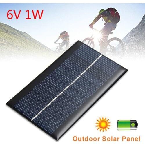 6V 1W Mini Solar Panel Solar Cells DIY For Light Cell Phone Toys Chargers Portable Drop Shipping HIgh Quality DIY