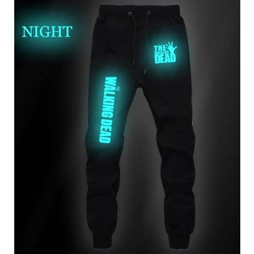The Walking Dead Luminous Sports Straight Pants Summer Sweat Pockets Jogger Fitness Sports Breathable Pants Sporting Trousers