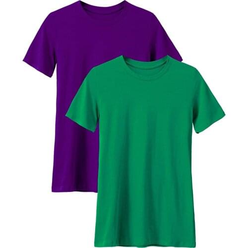 2020 Womens Color 2020 solid color T-shirt cotton casual