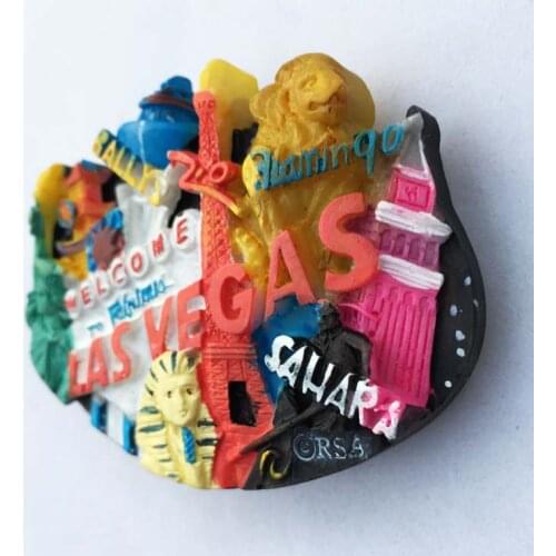 US Las Vegas three-dimensional landscape souvenirs refrigerator stickers