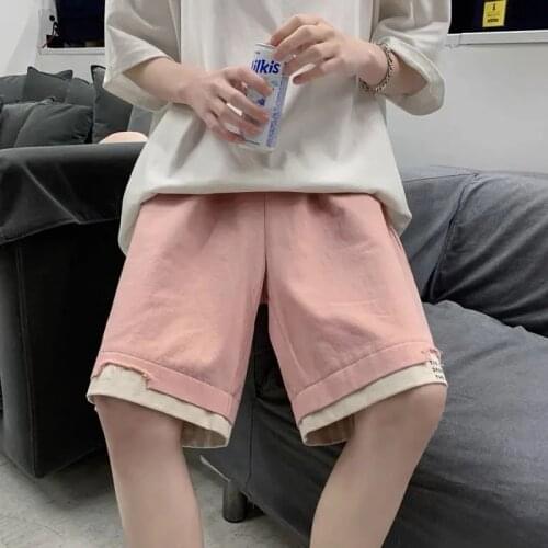 Patchwork Solid Harajuku Streetwear Korean Sports Ladies Shorts Aesthetic Splicing Baggy Joggers Women High Waisted Cargo Shorts