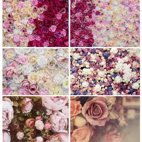 Vinyl Wedding Photography Backdrops Rose Flower Wall Party Backgrounds Birthday Decor Photo Backdrop 20104MGQ-02