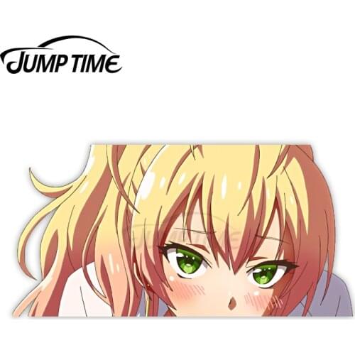 Jump Time Anime Hajimete no Gal Yame Yukana 7 5.9 Bumper Window Helmet Vinyl Decal Peeker Car Stickers