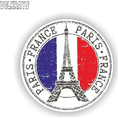 Volkrays Funny Car Sticker France Paris Accessories Reflective Waterproof Cover Scratches Sunscreen Vinyl Decal,11cm*11cm
