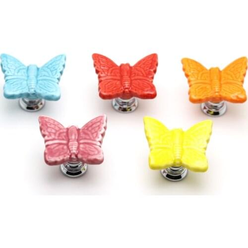 1pcs European Style Lovely Ceramic Drawer Cabinet Cupboard Door Knob Furniture Handle for Kids/Childrens Room Decoration