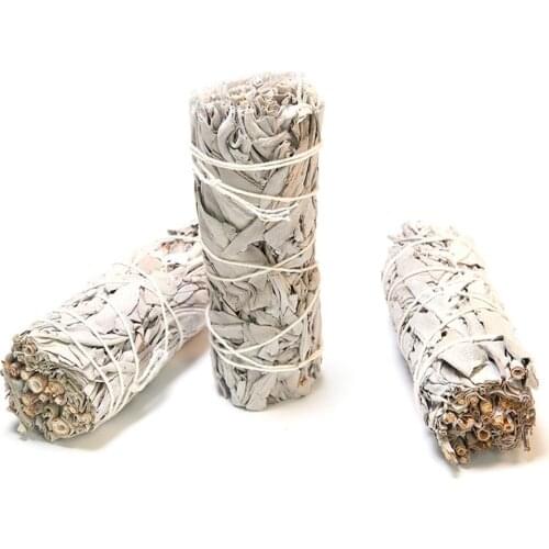 1PCS White Sage Bundles Smudge Sticks Indoor Purification Smoking For Home Cleansing Incense Healing Meditation Smudging Rituals