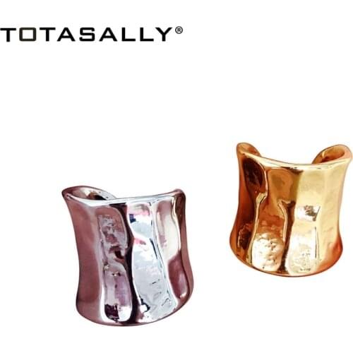 TOTASALLY 1PC Cuff Earrings Simplicity Polish Irregular Top Alloy Earring Womens Ear Cuffs Jewelry Accessories Dropship