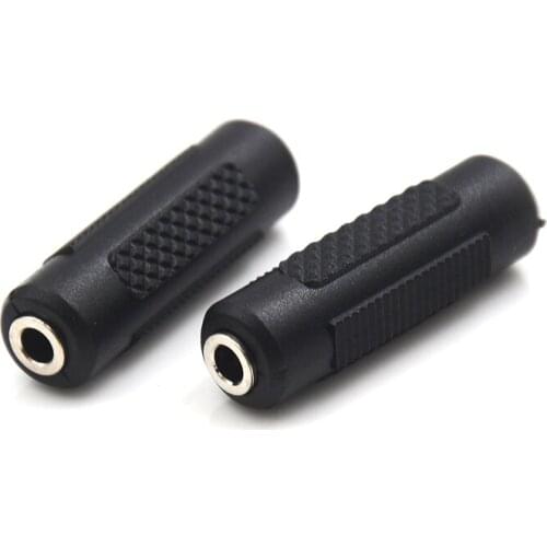 3.5mm Female To 3.5 mm Nickel-plated Female Audio Adapter Stereo Jack Coupler Extender Connector for Earphone