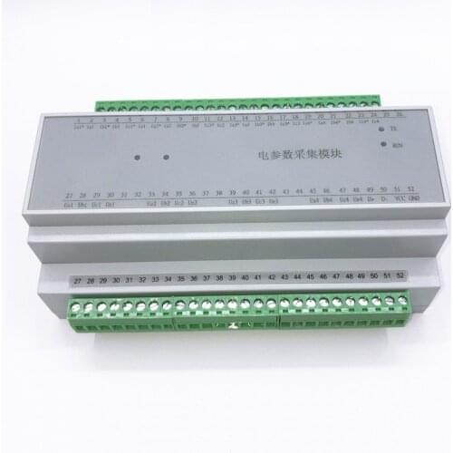 Din type 4 channels 3 phase electricity parameters collector RS485,Modbus-rtu electric data transmitter data collect Module