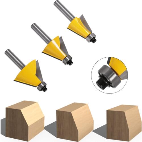 8mm Shank Chamfer Router Bit 15 22.5 30 Degree Bevel Edging Milling Cutter