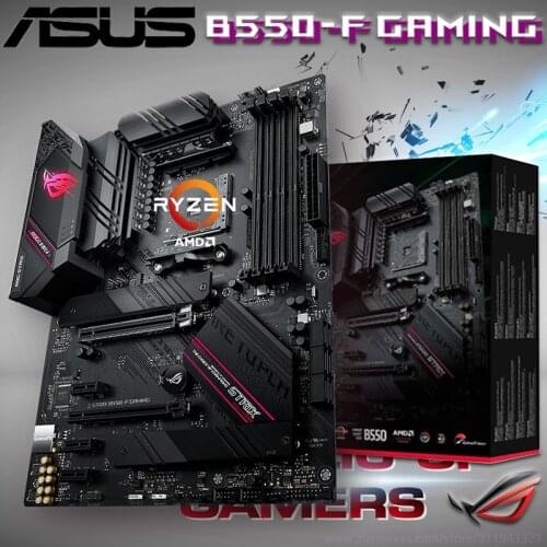 Asus ROG STRIX B550-F GAMING B550 Motherboard AMD 3TH Gen PCI-E 4.0 DDR4 128GB 4400OC CrossFireX Motherboard ATX Placa-mãe New