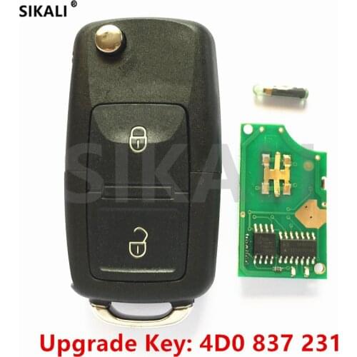 SIKALI Car Remote Key for Audi A2, A3/B5, A4, A4 Quattro,A6, A6 Quttro RS 1997 - 2002 Part Number 4D0837231 / 4D0 837 231