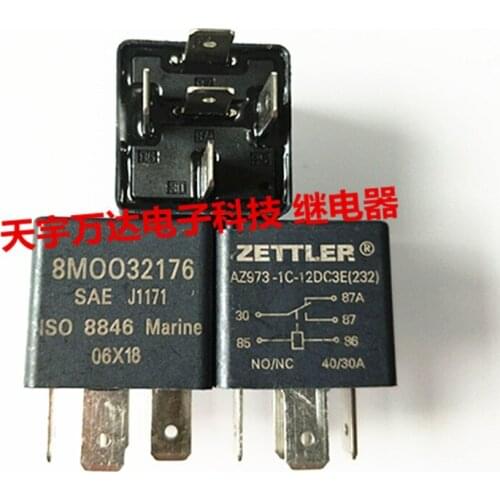 AZ973-1C-12DC3E 8MOO32176 Relay 12VDC 5PIN 30A-40A