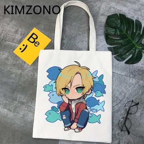 Banana Fish shopping bag shopping canvas jute bag shopper cotton bolso bag fabric reciclaje ecobag woven sac tissu