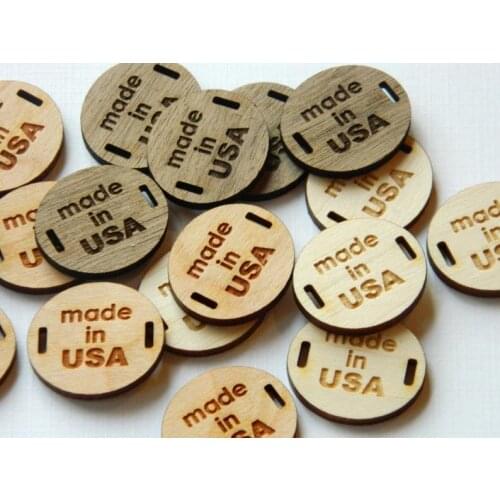 100 Product Tags - 1x 0.9 Inches - laser cut and engraved