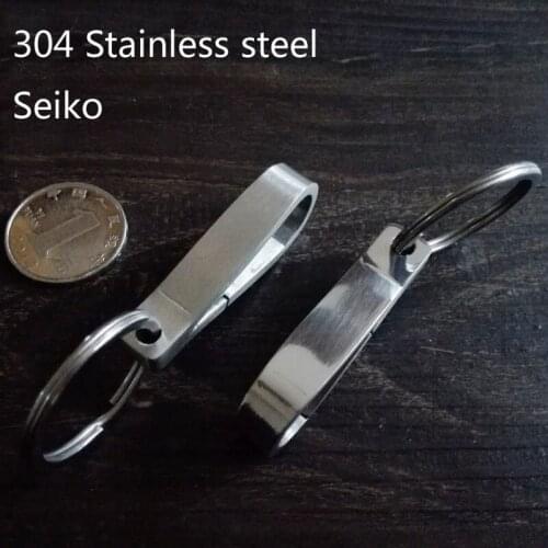 304 Stainless steel Key Chain Seiko Version Creative Thick Waist Hanging Buckle Men And Women car Key Ring Outdoor EDC Gift
