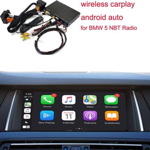 CarPlay Wireless iOS for BMW 5 Series F10 F11 F07 Turismo GT 2013-2016 NBT ID4 Style Android Auto Mirror Link AirPlay Car Play