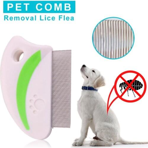 Pet Comb Stainless Steel Fine Toothed Dog Cat Combs For Dogs Anti Static Cleaning Beauty Tool Pets Accessory