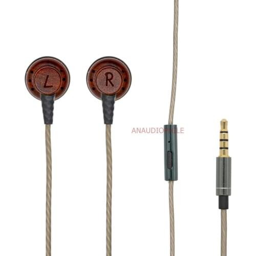 HiFi Audiophile Earphones Flat Head In-Ear DIY HiFi Earphone Beryllium Diaphragm Wired Bass DJ Earbuds