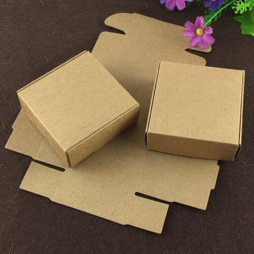 7.5*7.5*3cm Cardboard Aircraft Boxes 30Pcs/ Lot Mini Candy, Smart Gift, Event Party Decorative Button Kraft Paper Packing Boxes