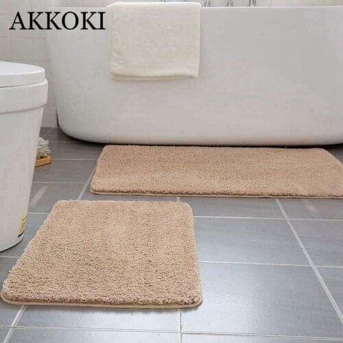 Indoor Bathroom Rug Non-slip Set Absorbent Dirt Catcher Rectangle Floor Mats Feet Soft Microfiber Home Carpet Anti-skid Bath Mat